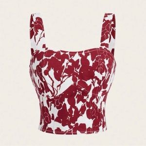 Shein Floral Denim Top